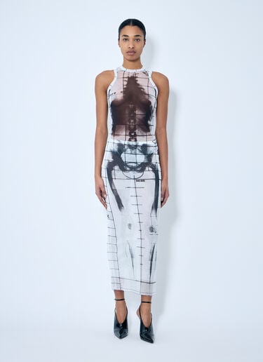 Jean Paul Gaultier Squeletor Mesh Bodysuit White jpg0259019