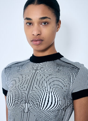 Jean Paul Gaultier Morphing Pinstripe Mini Dress White jpg0259020