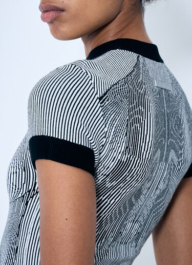 Jean Paul Gaultier Morphing Pinstripe Mini Dress White jpg0259020