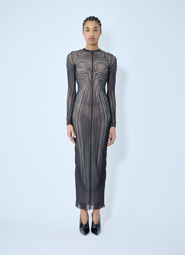 Mesh Maxi Dress Jean Paul Gaultier Mesh Maxi Dress Grey jpg0260001
