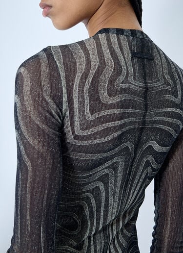 Jean Paul Gaultier Mesh Maxi Dress Grey jpg0260001