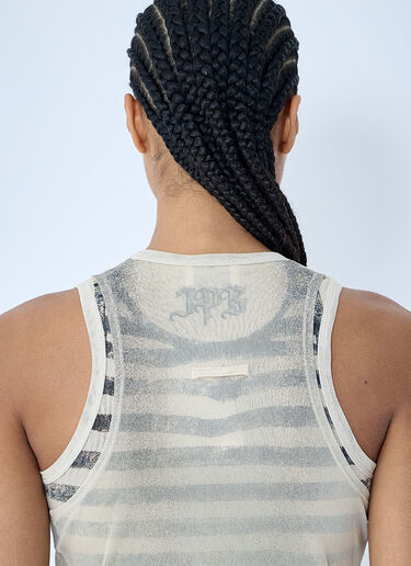 Jean Paul Gaultier 메시 탱크 탑  에크뤼 jpg0260002