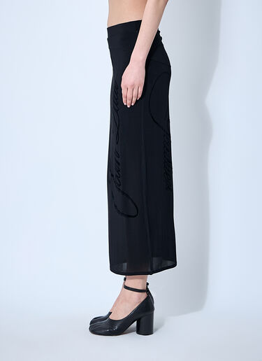 Jean Paul Gaultier 메시 타투 미디 스커트  블랙 jpg0260008