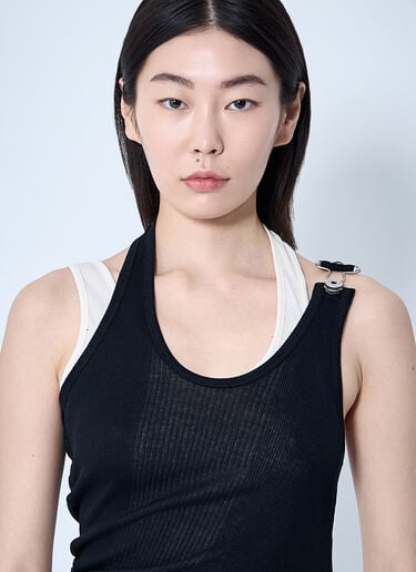 ツイストダブルレイヤータンクトップ Jean Paul Gaultier ツイストダブルレイヤータンクトップ ブラック jpg0260010
