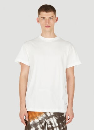 Jil Sander 三件套徽标印花 T 恤 白色 jsp0149012