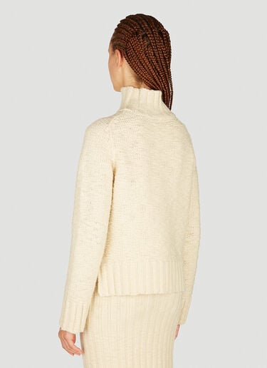 High neck Textured Knit Sweater Jil Sander+ High neck Textured Knit Sweater Beige jsp0253004