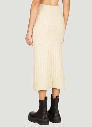 Jil Sander+ 울 골지 미디 스커트 베이지 jsp0253010