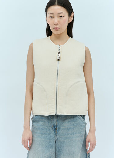 가볍게 패딩 마감된 집업 베스트 Jil Sander+ 가볍게 패딩 마감된 집업 베스트 베이지 jsp0255005