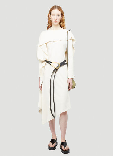 JW Anderson Draped Overlay Dress White jwa0244003