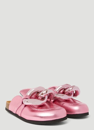 Metallic Chain Loafers JW Anderson Metallic Chain Loafers Pink jwa0249007