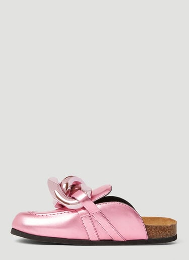 Metallic Chain Loafers JW Anderson Metallic Chain Loafers Pink jwa0249007