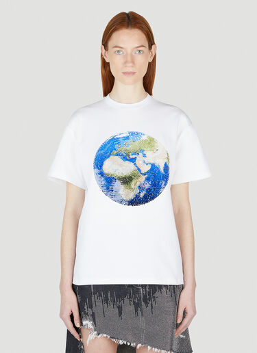 JW Anderson Globe T-Shirt White jwa0252005