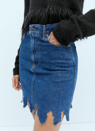 Lasercut Denim Midi Skirt JW Anderson Lasercut Denim Midi Skirt Blue jwa0254003