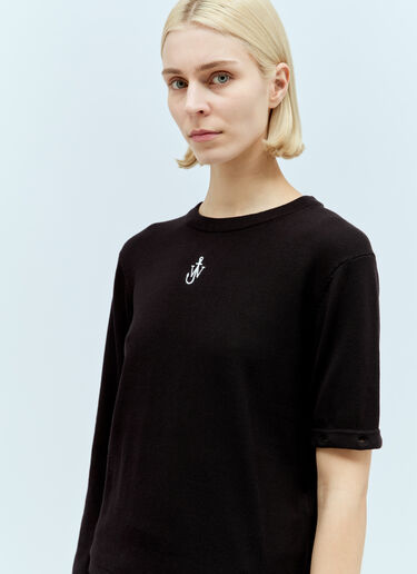 대조적인 소매 스웨터 JW Anderson 대조적인 소매 스웨터 블랙 jwa0255014