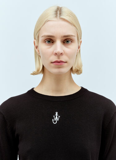 대조적인 소매 스웨터 JW Anderson 대조적인 소매 스웨터 블랙 jwa0255014