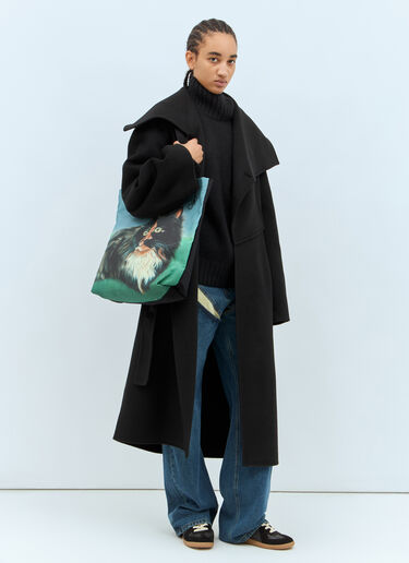 レザーパッチポケット付きセーター JW Anderson レザーパッチポケット付きセーター ブラック jwa0257011