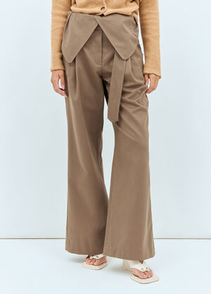 JW Anderson Fold-Over Pants Brown jwa0258002