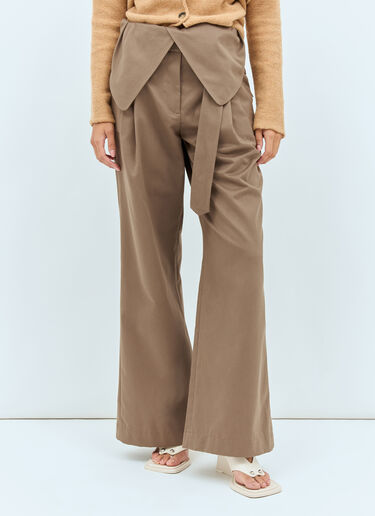 Fold-Over Pants JW Anderson Fold-Over Pants Brown jwa0258002