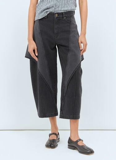 Cropped Sculptural Jeans JW Anderson Cropped Sculptural Jeans Grey jwa0258005