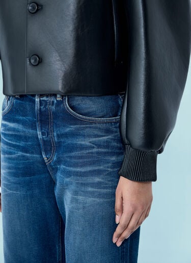 JW Anderson 短款皮革连帽夹克  黑色 jwa0259004