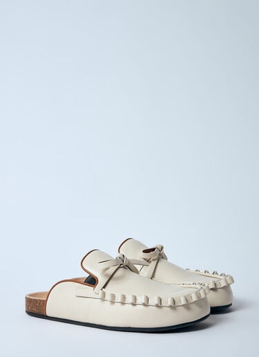皮革褶边穆勒鞋 JW Anderson 皮革褶边穆勒鞋 白色 jwa0259011