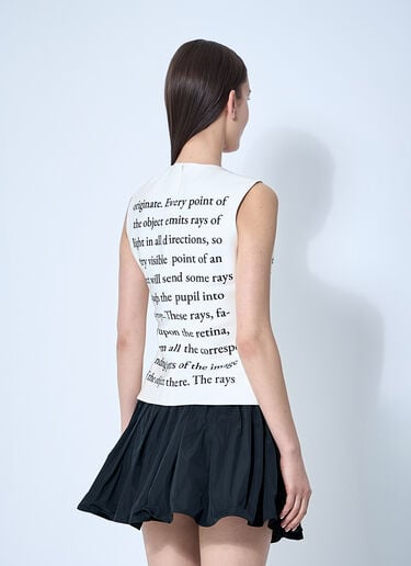 Text Print Satin Top JW Anderson Text Print Satin Top Ivory jwa0260002