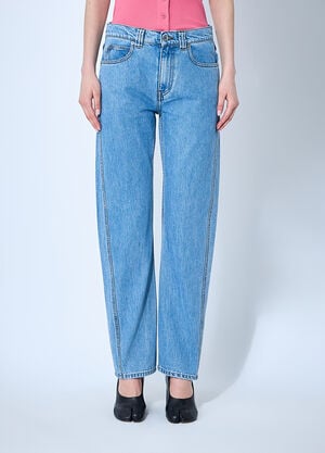 JW Anderson Twisted Denim Jeans Light Blue jwa0260005