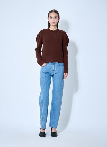 Puff Sleeve Sweater JW Anderson Puff Sleeve Sweater Brown jwa0260008