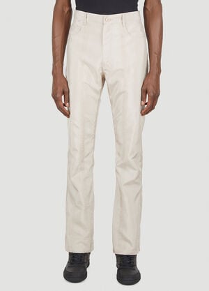 KANGHYUK  Barcode Embossed Pants  Beige kan0148005