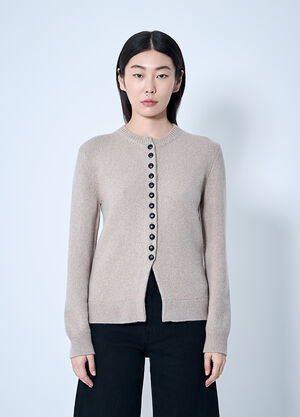 Khaite Josette Silk Cardigan Beige kha0260005
