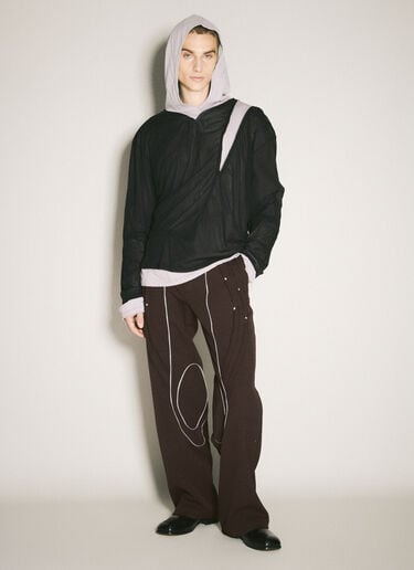 Kiko Kostadinov Knox Mesh Hooded Sweatshirt Grey kko0158008