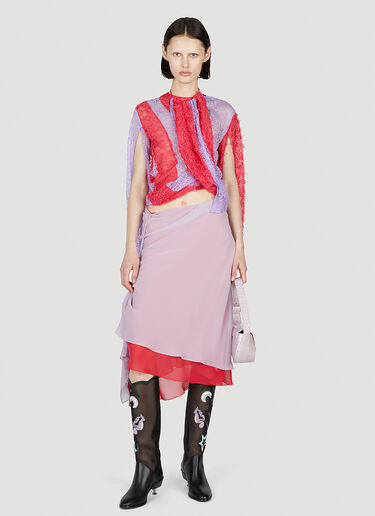 Kiko Kostadinov Mirka Layered Skirt Pink kko0252007