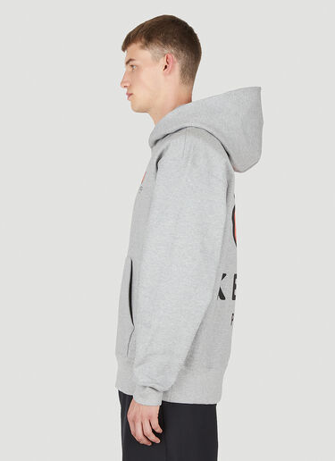 Logo Print Hooded Sweatshirt Kenzo Logo Print Hooded Sweatshirt Grey knz0150009