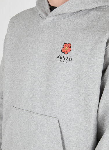 Logo Print Hooded Sweatshirt Kenzo Logo Print Hooded Sweatshirt Grey knz0150009