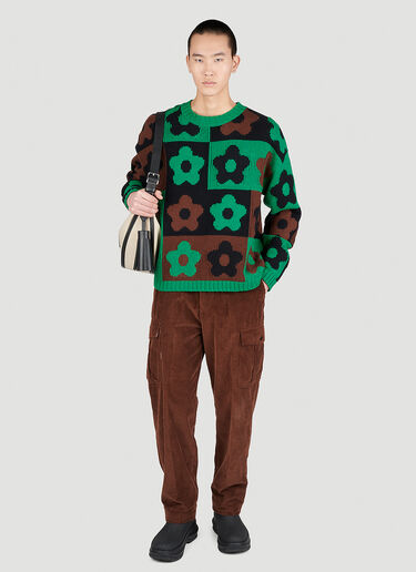 Kenzo Corduroy Cargo Pants Dark Brown knz0154019