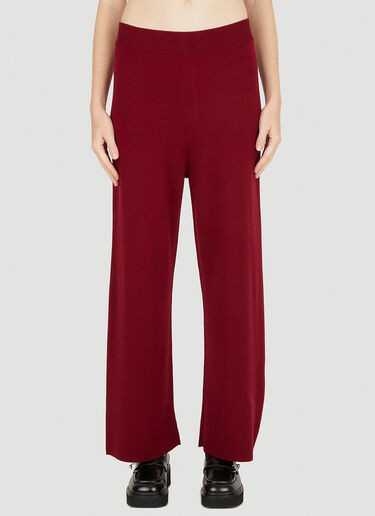 Kenzo Crest Logo Pants Red knz0250022