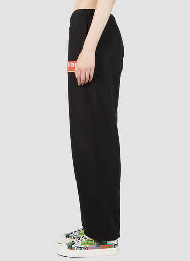 Kenzo 로고 패치 트랙 팬츠 블랙 knz0252026