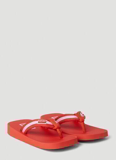 Logo Patch Flip Flops Kenzo Logo Patch Flip Flops Red knz0252048