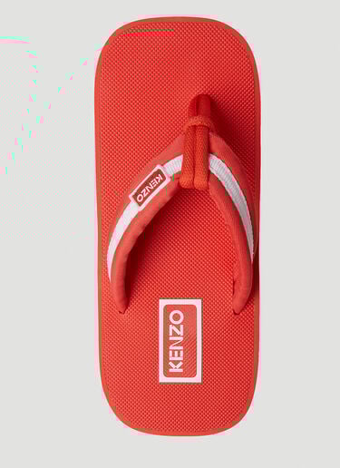 Logo Patch Flip Flops Kenzo Logo Patch Flip Flops Red knz0252048