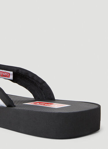 Logo Patch Flip Flops Kenzo Logo Patch Flip Flops Black knz0252049