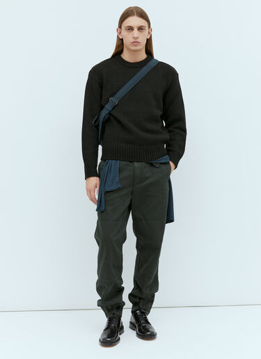 Boxy Knit Sweater Lemaire Boxy Knit Sweater Black lem0154009