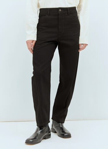 Lemaire Twisted Workwear Pants Black lem0158004
