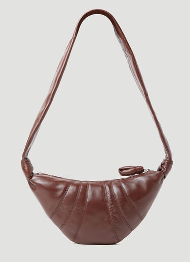 Lemaire Small Croissant Shoulder Bag Burgundy lem0254018