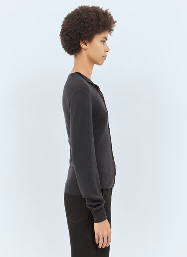Lemaire Fitted Seamless Cardigan Grey lem0258029