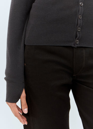 Lemaire Fitted Seamless Cardigan Grey lem0258029