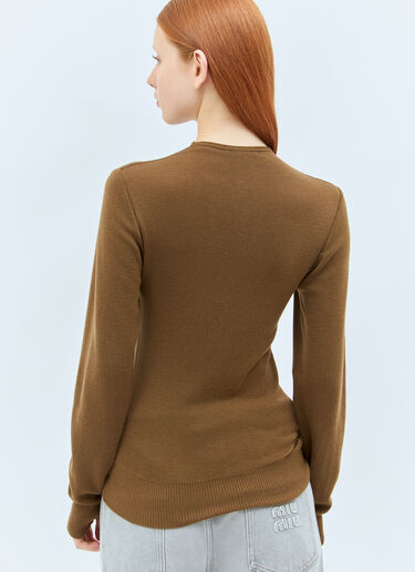 Fitted Seamless Cardigan Lemaire Fitted Seamless Cardigan Brown lem0258030
