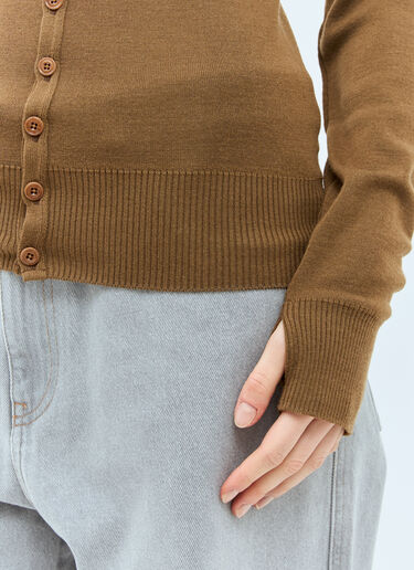 Fitted Seamless Cardigan Lemaire Fitted Seamless Cardigan Brown lem0258030