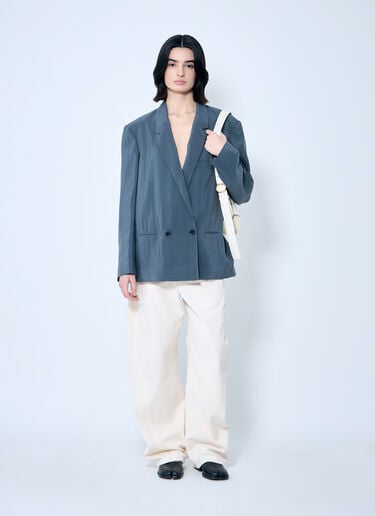 Soft Tailored Double-Breasted Blazer Lemaire Soft Tailored Double-Breasted Blazer Grey lem0260003