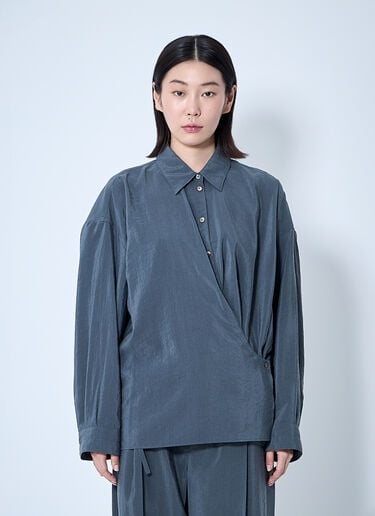 Lemaire Straight Collar Twisted Shirt Grey lem0260004