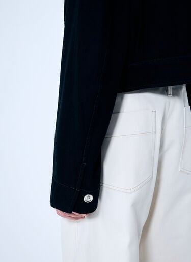 Lemaire Cropped Denim Jacket Black lem0260008